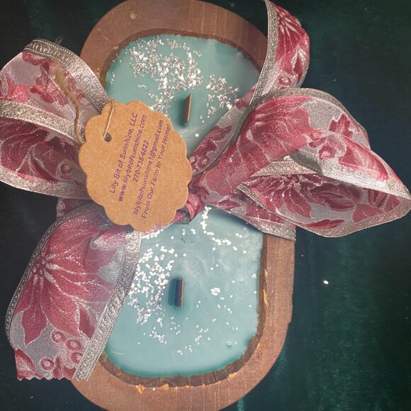 Dough bowl Candle with wood wicks - Picture 3 of 3